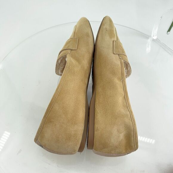 Birdies Womens Size 10.5 The Vesper Penny Loafers Slippers Suede Tan Faux Fur - Picture 4 of 13